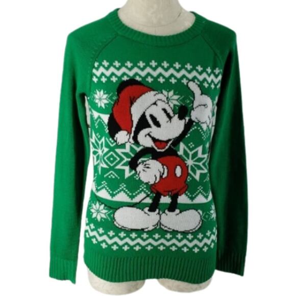 Disney Mickey Mouse Santa Fair Isle Sweater in NWT XS - Picture 2 of 3